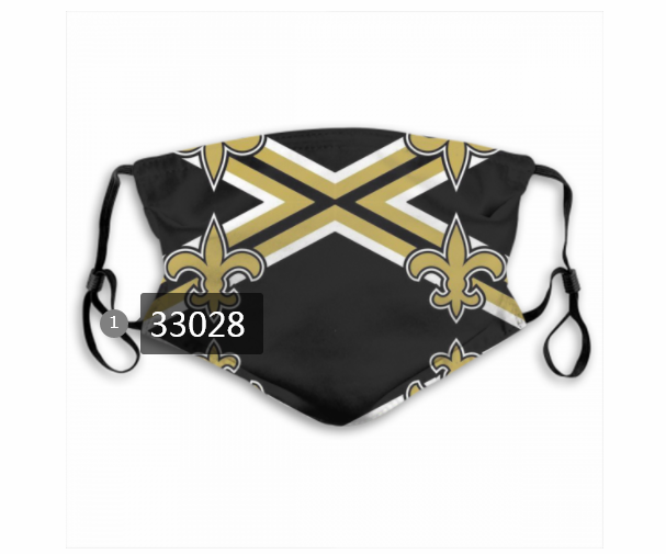 New 2021 NFL New Orleans Saints #77 Dust mask with filter->nfl dust mask->Sports Accessory